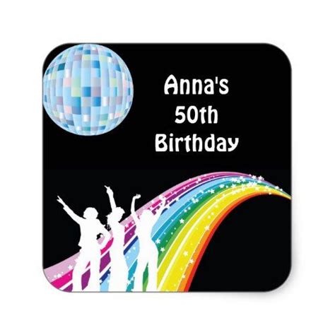 Disco Dance Birthday Party Favor Labels Zazzle Dance Party Birthday