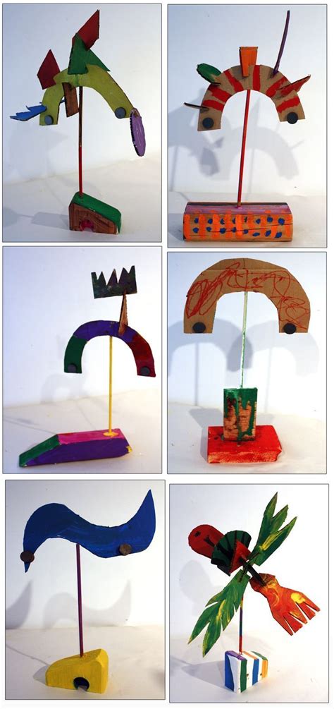Cardboard Balancing Sculptures Made With Magnets Elementary Art