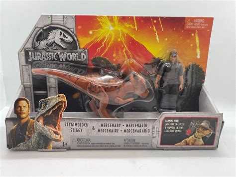 2017 Mattel Jurassic World Stygimoloch Stiggy And Mercenary 375 Figure