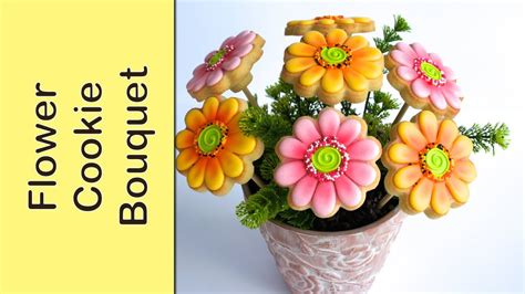 Check spelling or type a new query. Cookie Bouquet - Gerbera Flower Cookies - How to make ...
