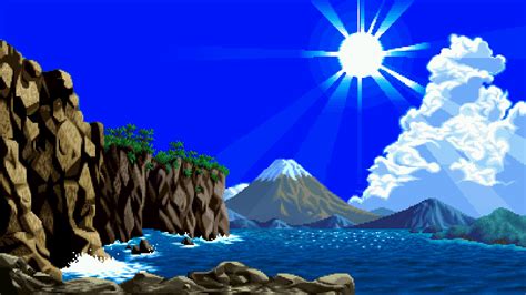 Digital Art Pixel Art Pixelated Pixels Water Nature Mountain Sea Rock