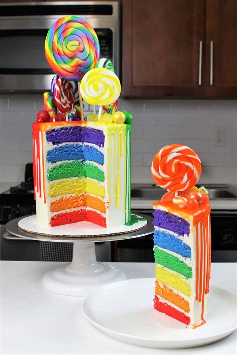 Rainbow Drip Cake Recipe And Tutorial Chelsweets