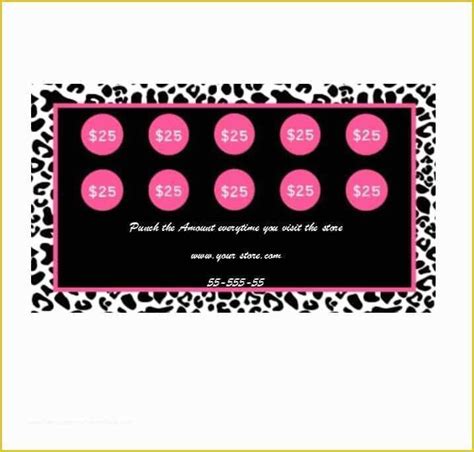 free punch card template or design of 9 best of printable punch cards free printable