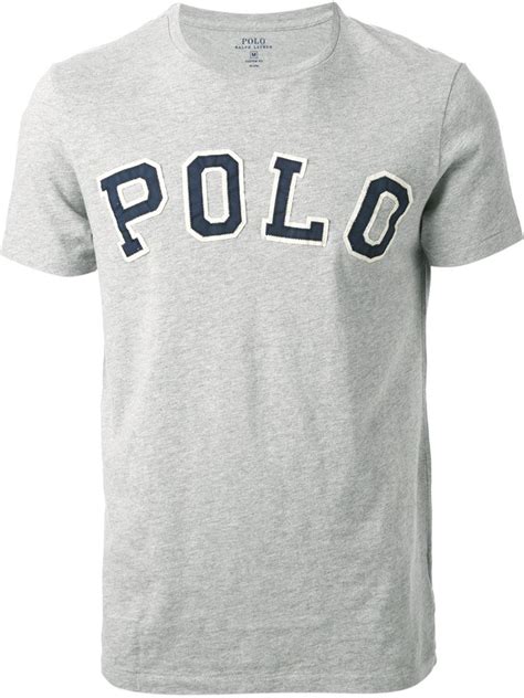 Uniform design design baju korporat kemeja baju korporat, corporate shirt f1 shirt, design baju f1 design kemeja. Polo Ralph Lauren Logo Appliqué T-shirt in Gray for Men - Lyst