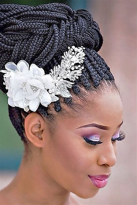 18 Black Women Wedding Hairstyles See More Braided Hairstyles