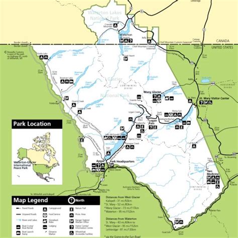 Glacier National Park Printable Map