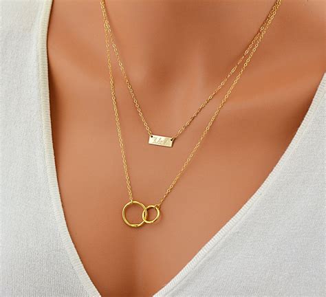 Delicate Necklace Gold Personalized Necklace Tiny Bar Necklace