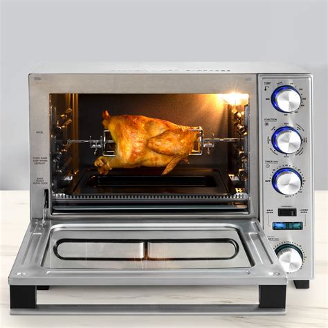 Professional Grade Convection Oven With Built In Rotisserie And Pizza Drawer Gemelli Home