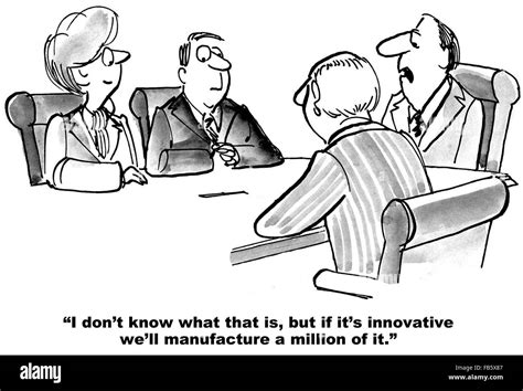 Business Cartoon About Innovation If The New Product Is Innovative The