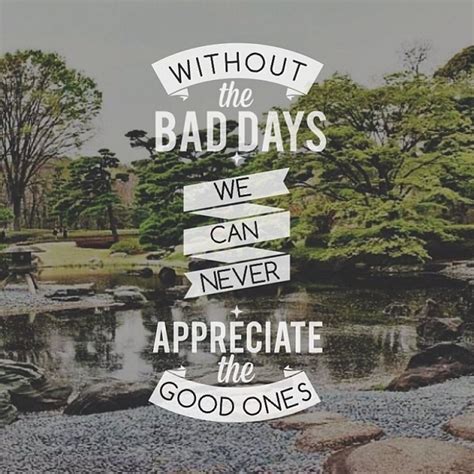Without The Bad Days We Can Never Appreciate The Good Ones Mindset