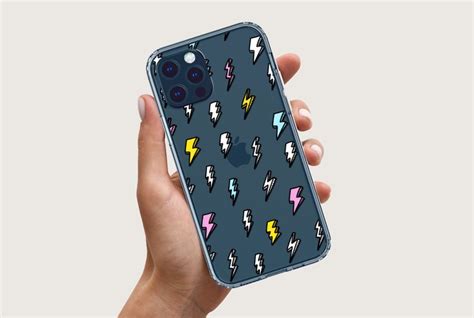 Pastel 90s Lightening Bolt Phone Case For Iphone 12 Mini 11 Etsy