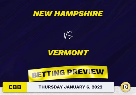 New Hampshire Vs Vermont Cbb Predictions And Odds Jan 6 2022 Dimers
