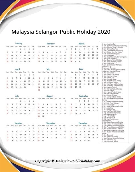 Public Holiday Malaysia 2020 Selangor Nash Has Brown