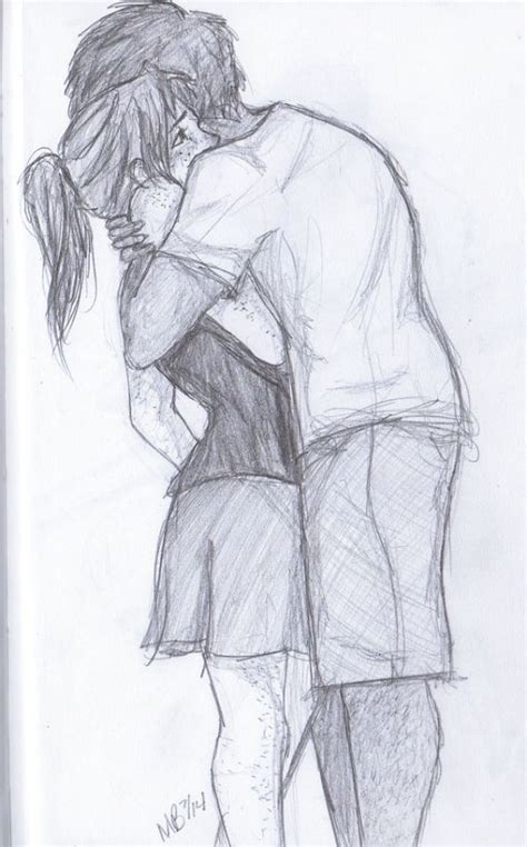 Romantic Couple Hugging Drawings And Sketches Couple Sketch Cute