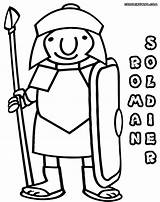 Soldier Coloring Pages Roman Colorings sketch template