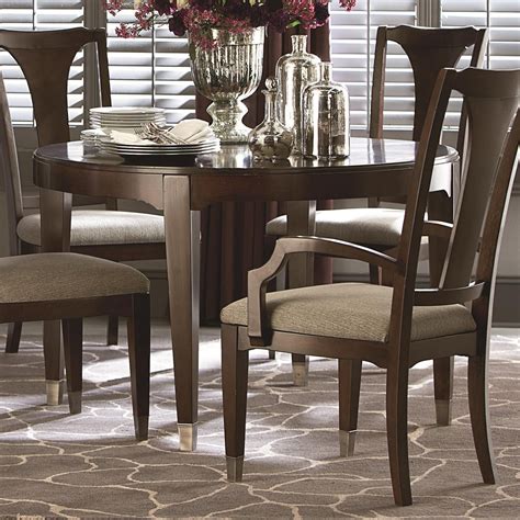 Cosmopolitan Round Dining Table By Bassett Wood Dining Room Chairs
