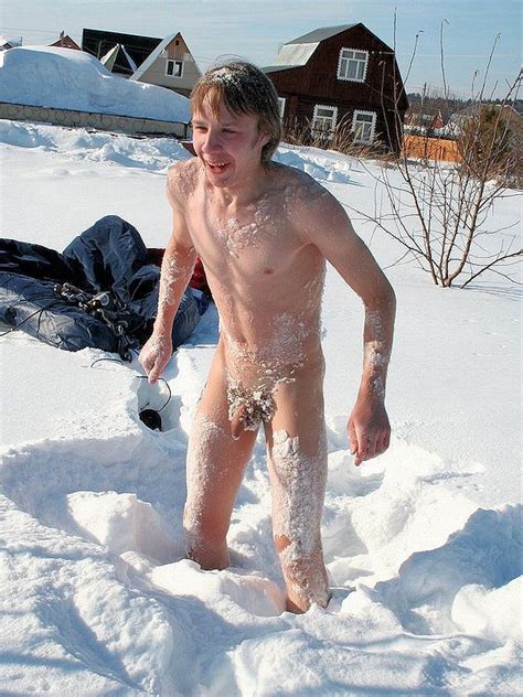 Naked Men In The Snow Cumception