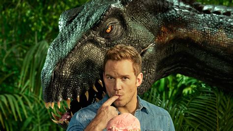 2048x1152 Chris Pratt With Indoraptor In Jurassic World Fallen Kingdom Entertainment Weekly