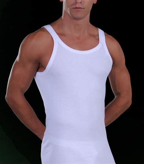 Men Underwear Tank Top White