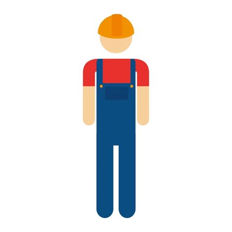 Worker Construction Male Icon Vector Illustration — Stock Vector