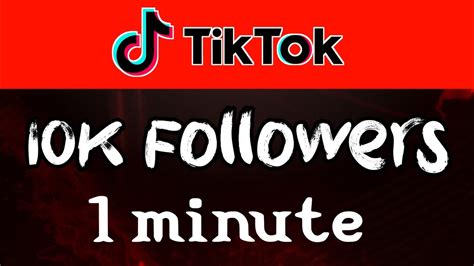 Get 10k Tik Tok Followers In 1 Minute With Live Proof Youtube