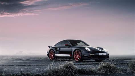 Black Porsche 911 Race Car Hd Desktop Wallpaper Widescreen High