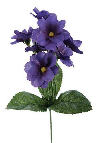 Package Of 12 Artificial Silk Purple Violet Floral Picks Anthony J