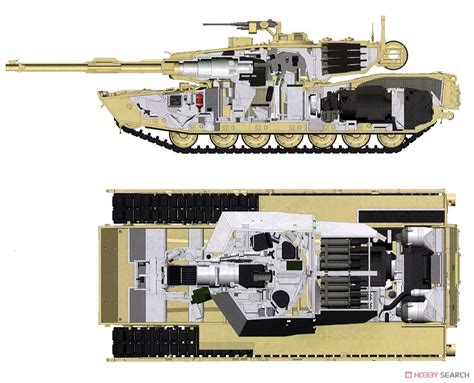 M1a1 Abrams Wfull Interior 2in1 Plastic Model Color2 Tanks