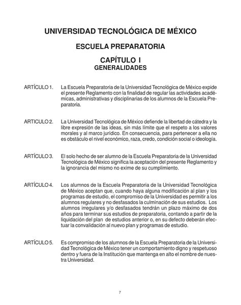Reglamento Alumnos De Preparatoria De La Unitec By Universidad