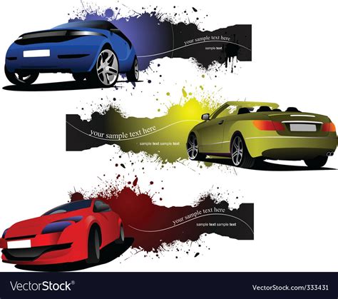 Car Banners Royalty Free Vector Image Vectorstock