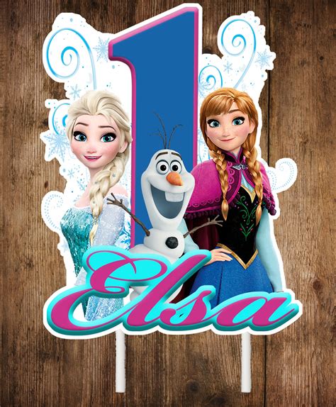 Frozen Elsa Anna And Olaf Cake Topper Personalized Etsy