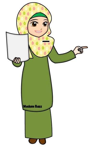 Gambar Kartun Muslimah Doodle Cikgu Muslimah Der Lehrer Der Einen