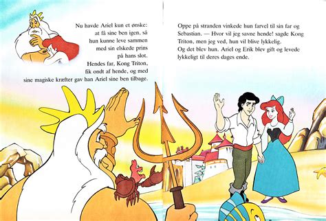 Walt Disney Book Images King Triton Princess Ariel Sebastian