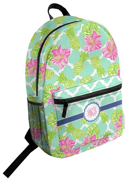 Custom Preppy Hibiscus Student Backpack Personalized Youcustomizeit
