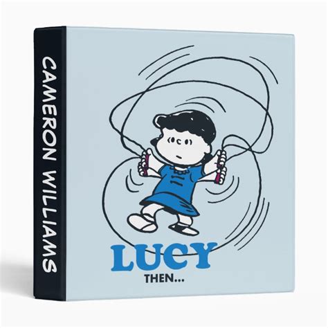 Peanuts Lucy Then And Now 3 Ring Binder Zazzle
