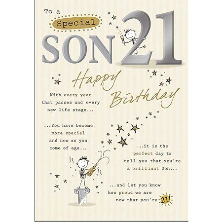 Modern Milestone Age Birthday Card St Son X Inches Regal Publishing Amazon Co Uk
