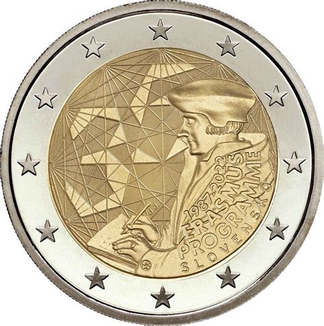 Slovakia 2 Euro Coin 35 Years Of The Erasmus Programme 2022 Proof