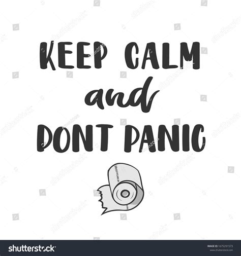 Keep Calm Dont Panic Hand Drawn Stock Vector Royalty Free 1675291573