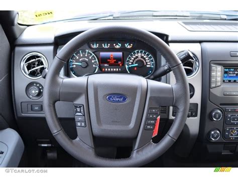 2013 Ford F150 Xlt Supercab Steel Gray Steering Wheel Photo 75236838