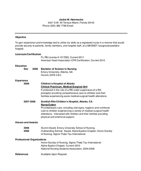 resume objective samples  ms word