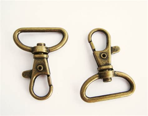 Metal Swivel Hooks In Bronze Or Silver Colour Larger Swivels For Bags