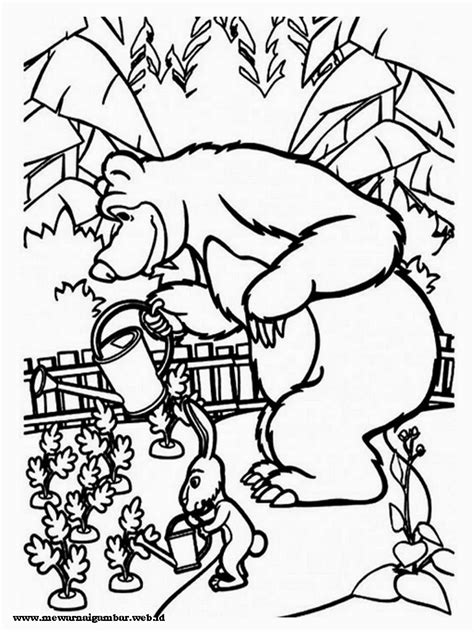 Sketsa gambar mewarnai masha and the bear belajarmewarnai info. Mewarnai Gambar Masha And The Bear | Mewarnai Gambar