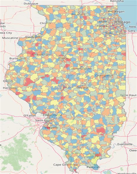 Illinois County Zip Code Map United States Map