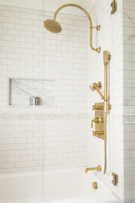 Relevance top rated name (ascending) name (descending) price (lowest first) price (highest first). Classic white subway tile with gold faucets | Marianne ...