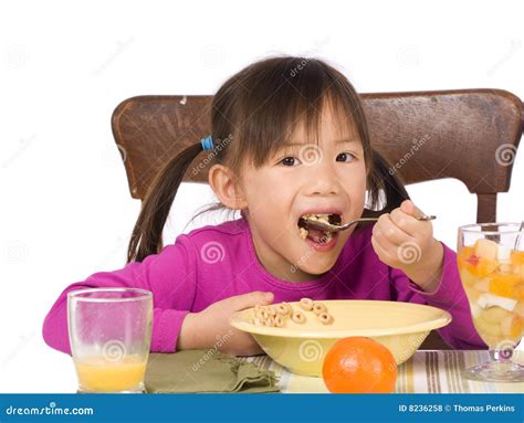 Eating Breakfast Stock Photo Image Of White Kids Morning 8236258