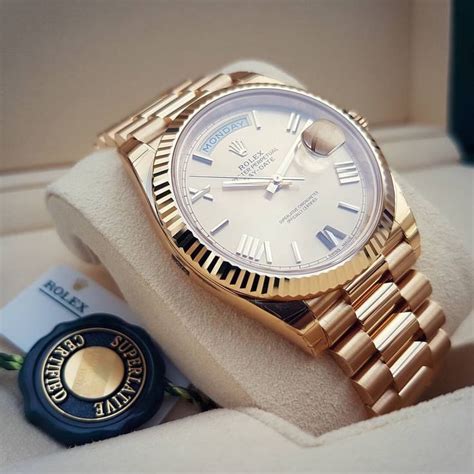 Pure Gold Rolex Rolex Day Date Luxury Watches For Men