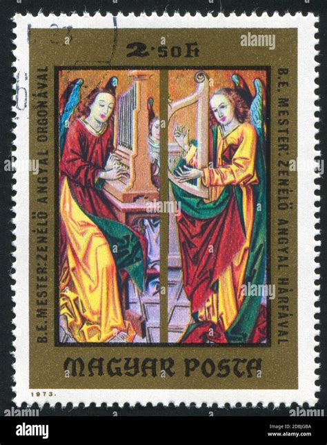 Hungary Circa 1973 Stamp Printed By Hungary Shows Icon Angels