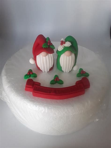 Edible Christmas Gonk Cake Topper Decoration Etsy Uk