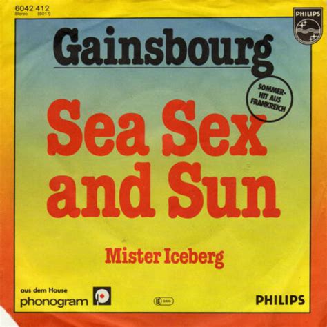 Serge Gainsbourg Sea Sex Sun Mister Iceberg German 45 Single Ebay