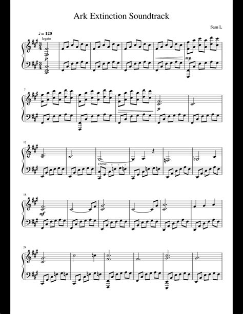 Maybe you would like to learn more about one of these? Ark Extinction Soundtrack sheet music for Piano download free in PDF or MIDI